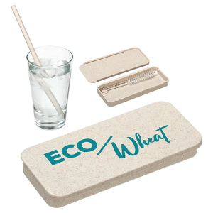 Eco Wheat Straw Kit With Cleaning Brush