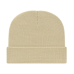 Waffle Knit Cap with Cuff