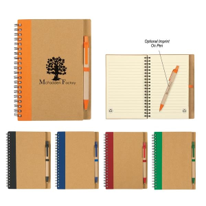 Eco-Inspired Spiral Notebook & Pen